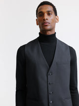 Gilet ville 100% laine noir