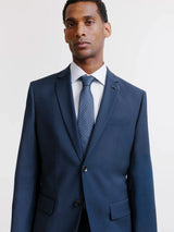 2-button suit, majority wool, blue