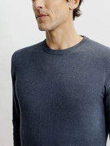 Indigo crew neck jumper