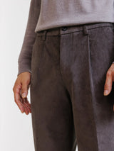 Chestnut corduroy trousers