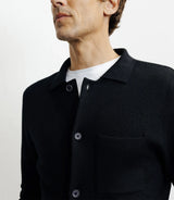 Cardigan surchemise en maille noir