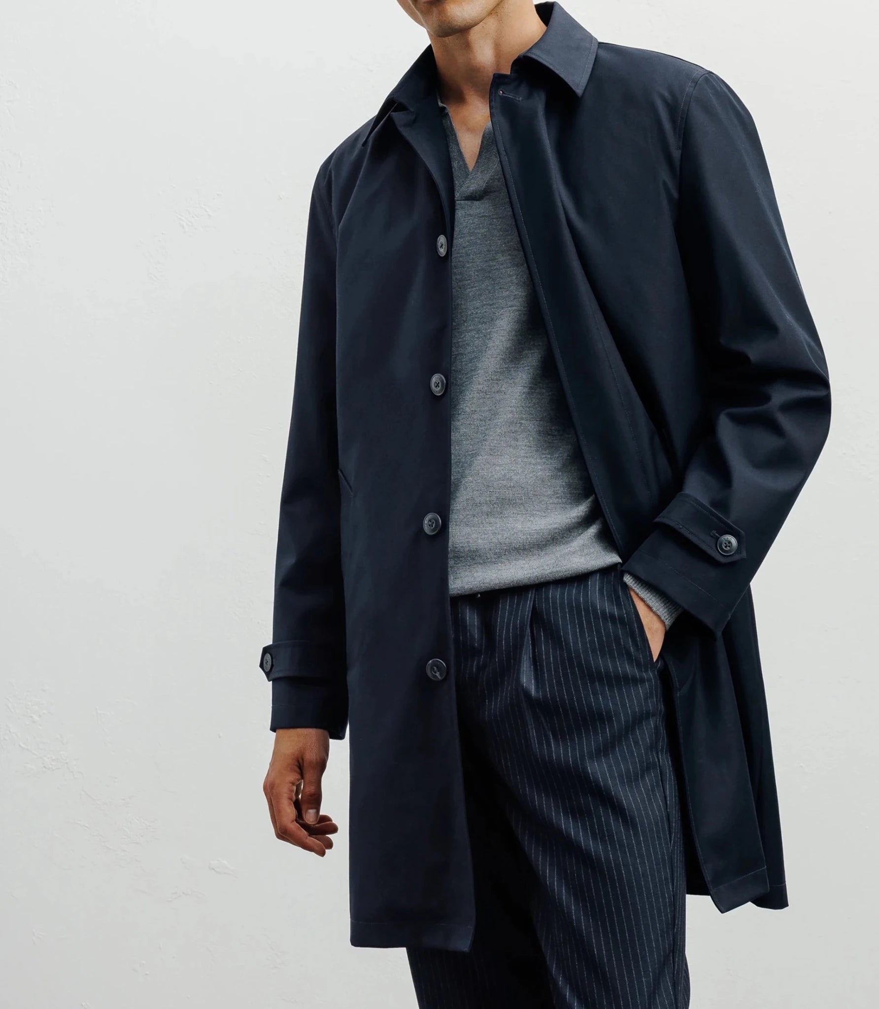 3 in 1 navy trench coat