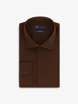 Brown cotton sateen shirt