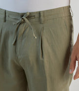 Pantalon casual avec cordon de serrage kaki - IZAC