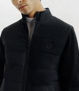 Blouson bi-matière noir