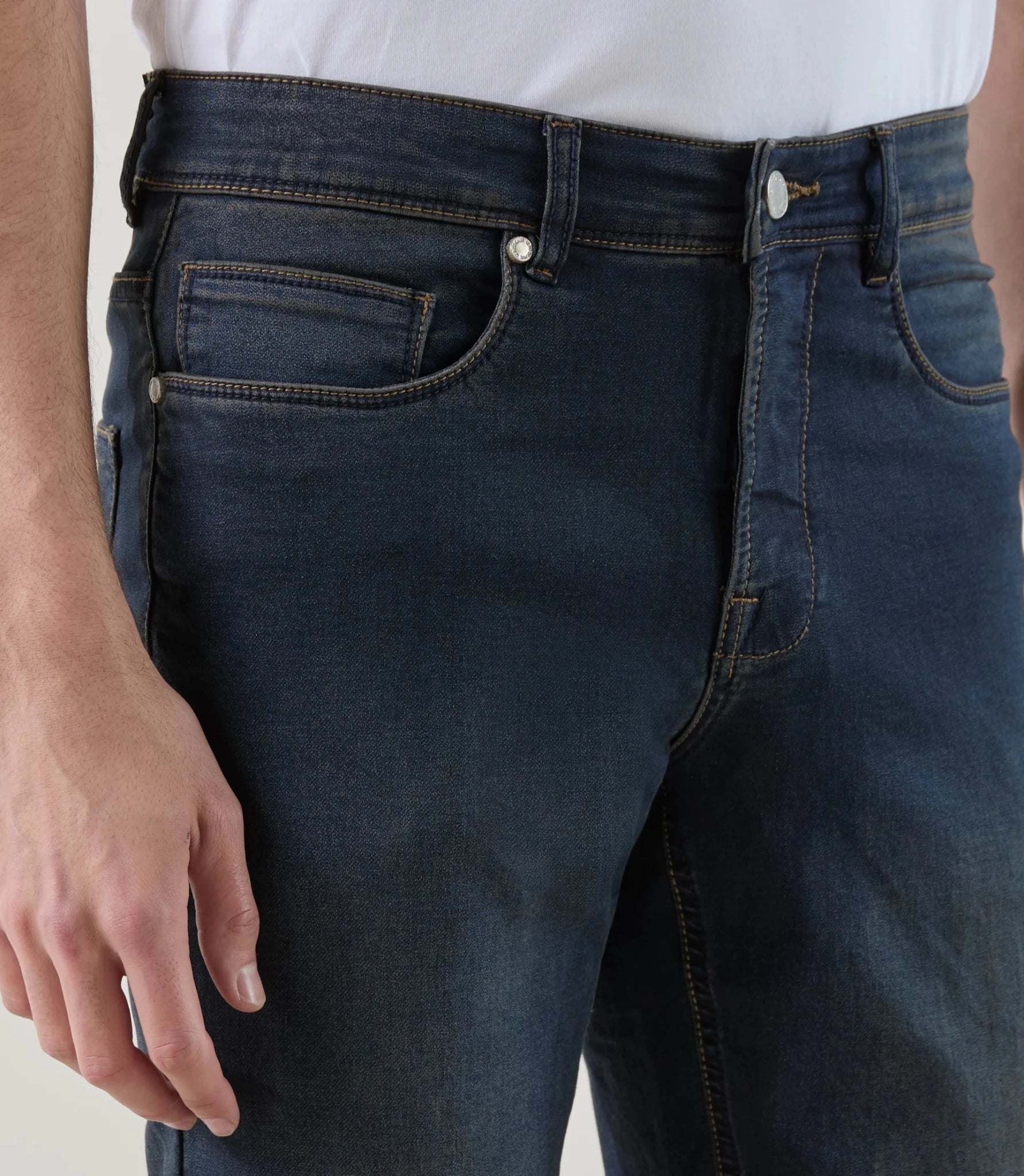 Jean 5 poches stretch bleu foncé - IZAC