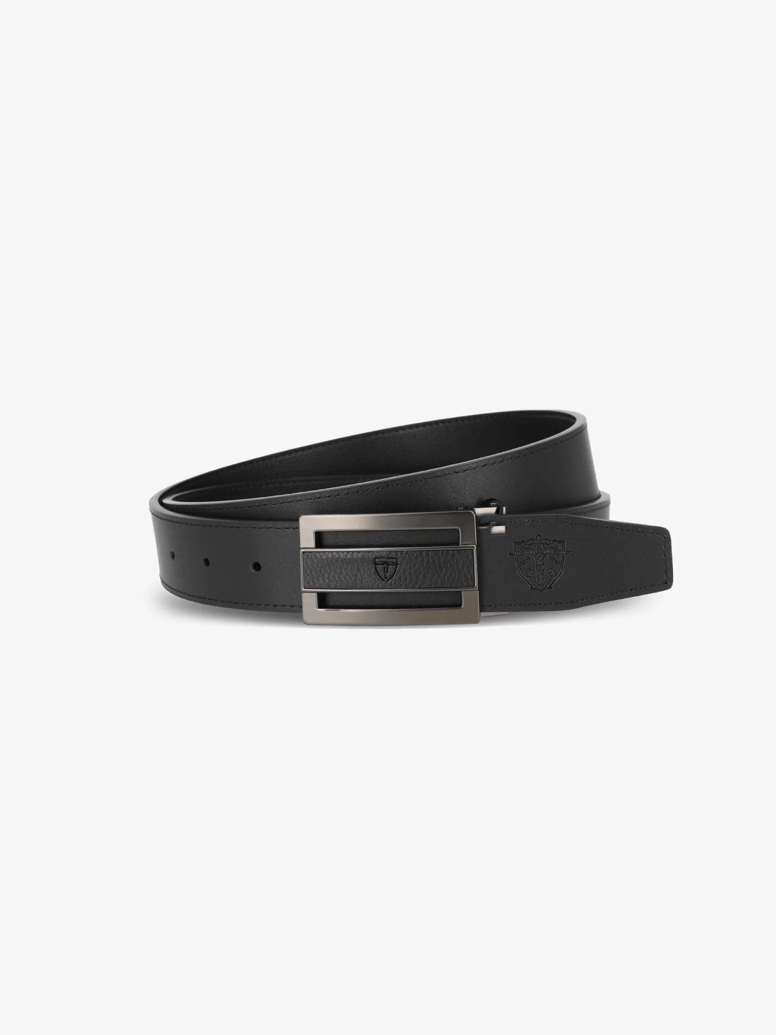 Black reversible belt