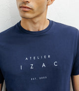 T-shirt print bleu