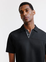 Polo col ouvert noir
