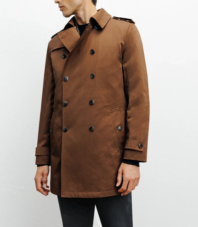 Trench croisé marron