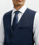City vest in blue wool