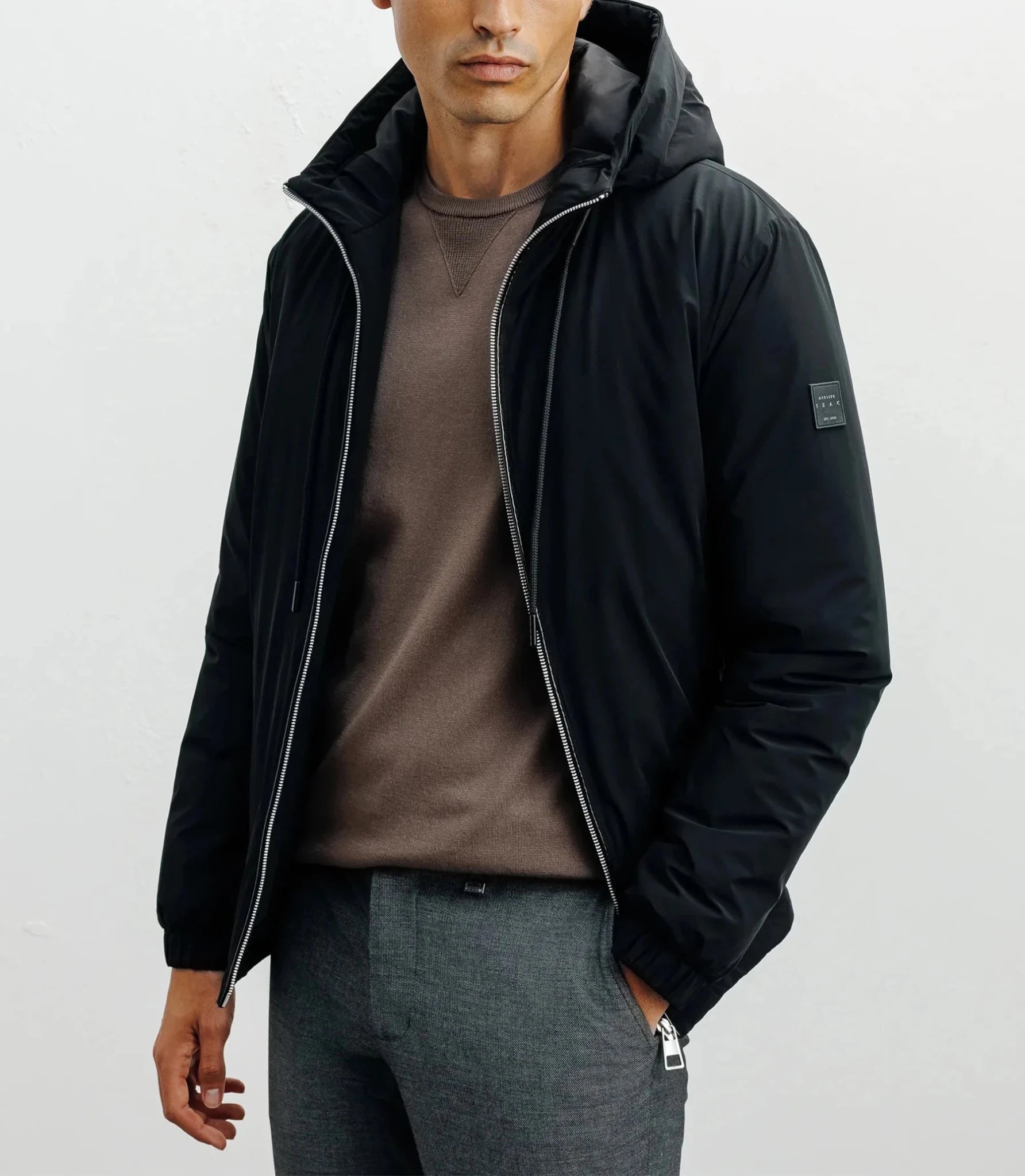 Blouson à capuche noir - IZAC