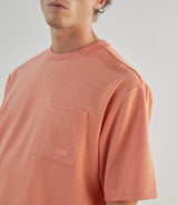 T-shirt col rond en jeu de points orange - IZAC