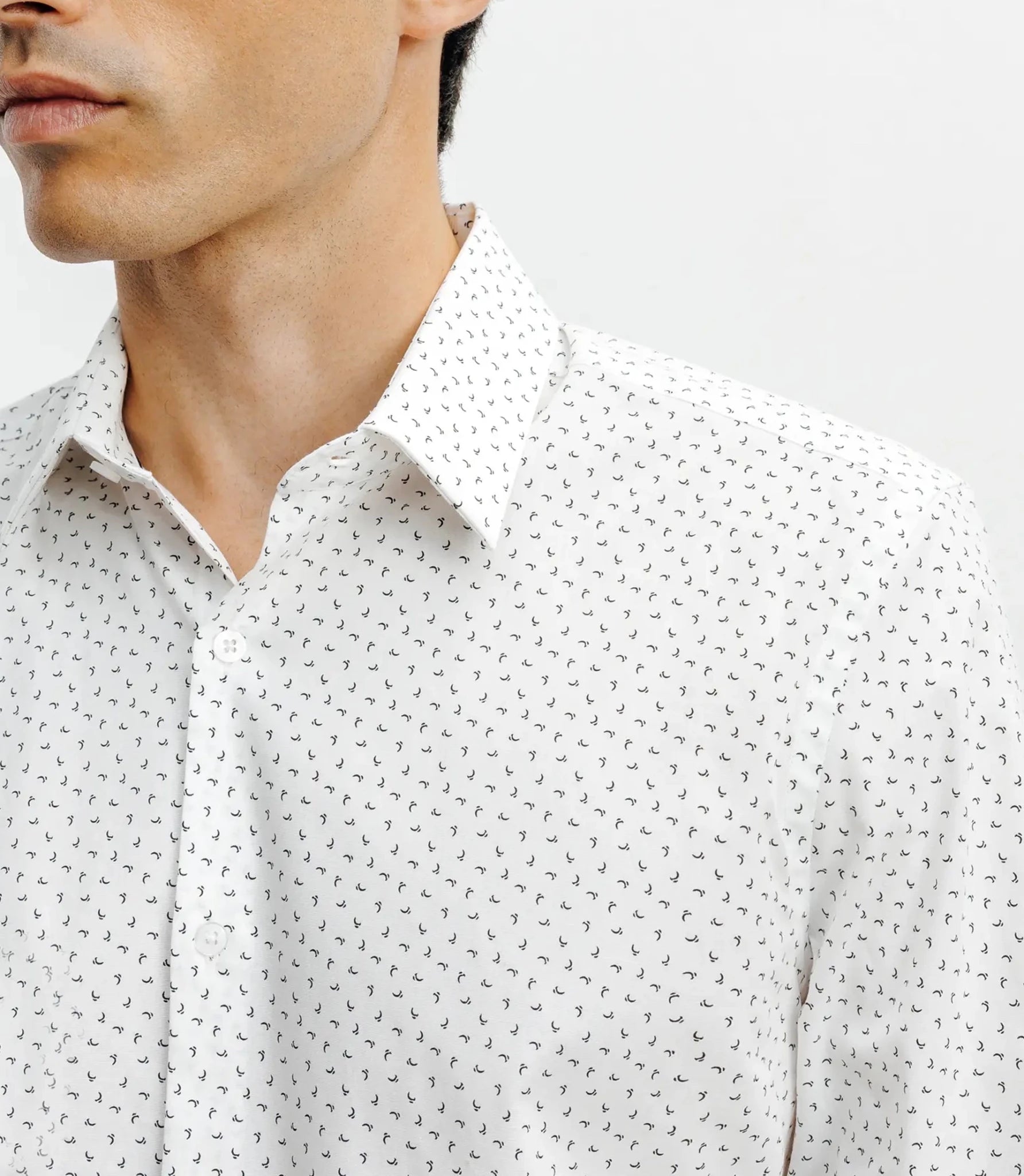 Chemise ville imprimée blanc