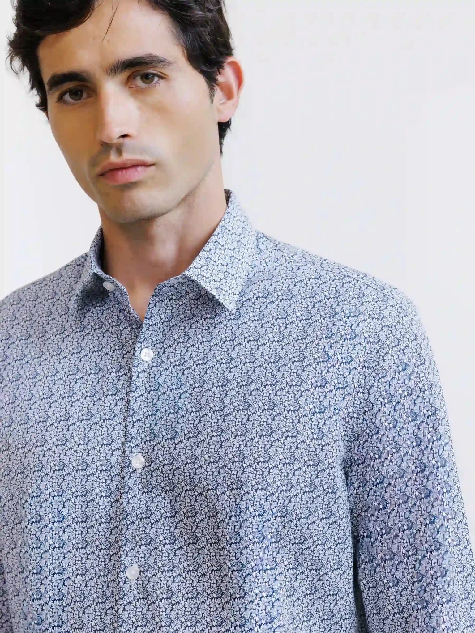 Chemise fantaisie marine