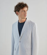 Veste ville seersucker bleu - IZAC