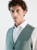 Gilet ville en laine majoritaire vert clair
