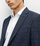 Veste ville Prince de Galles bleu denim