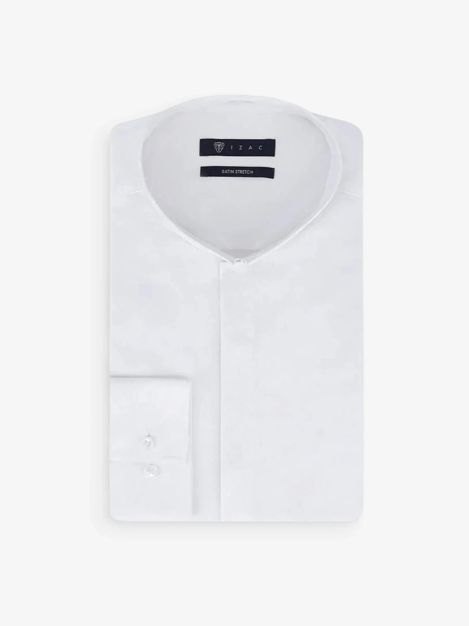Chemise ville satin de coton blanc