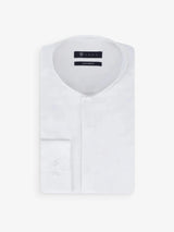 White cotton satin city shirt