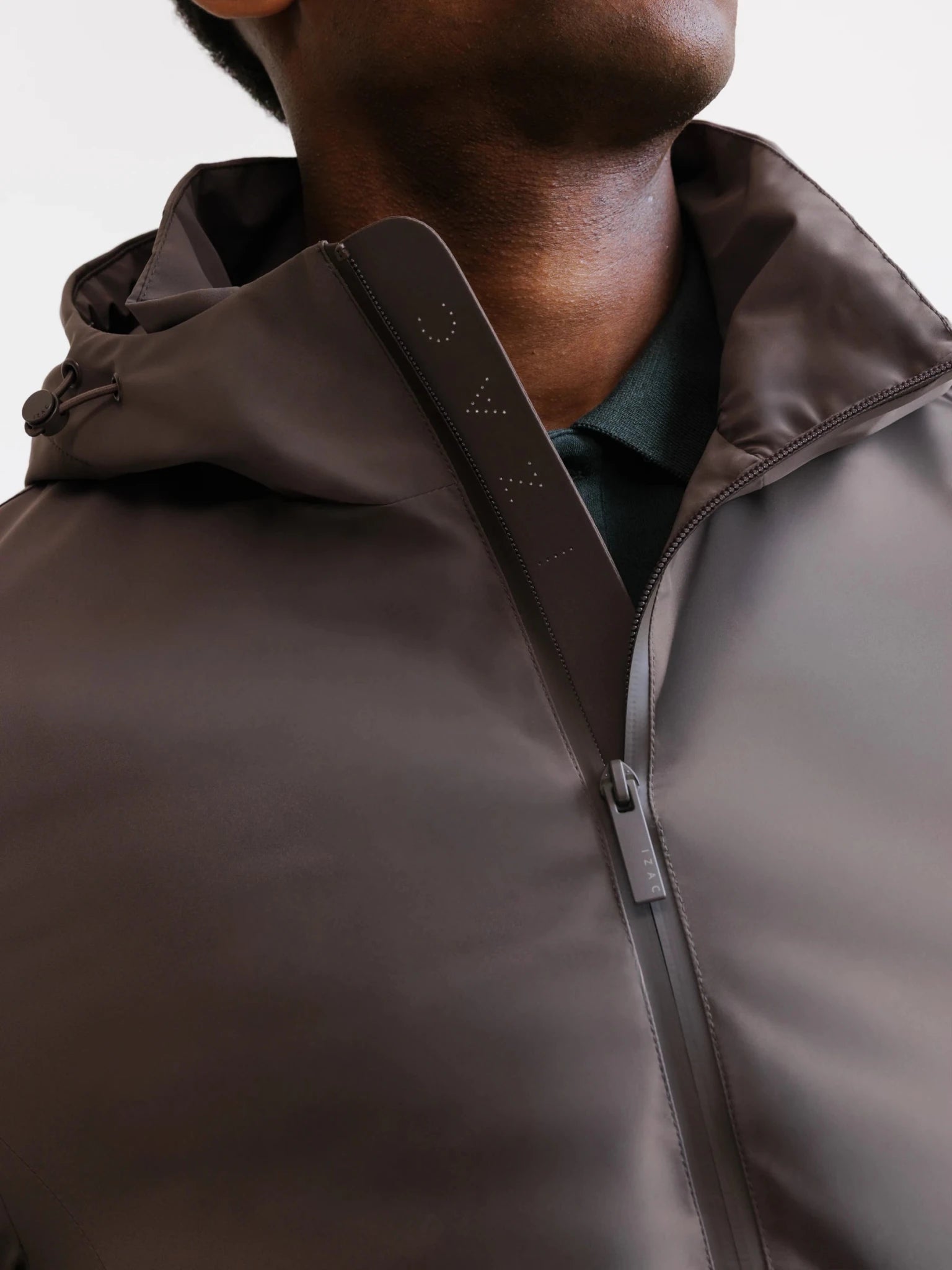 Taupe hooded jacket