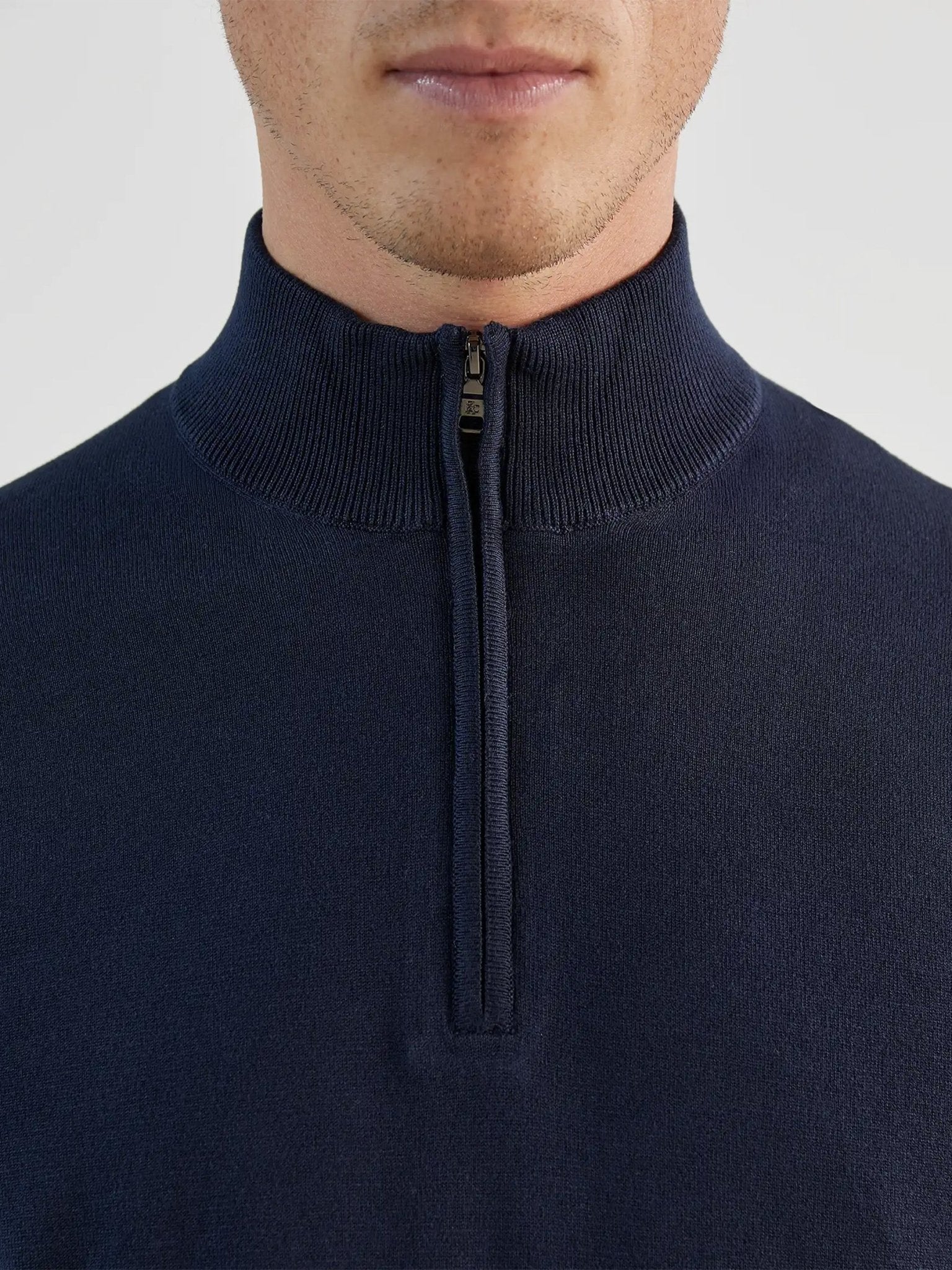 Pull col zip marine - IZAC