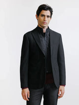 Veste en tissu armuré noire
