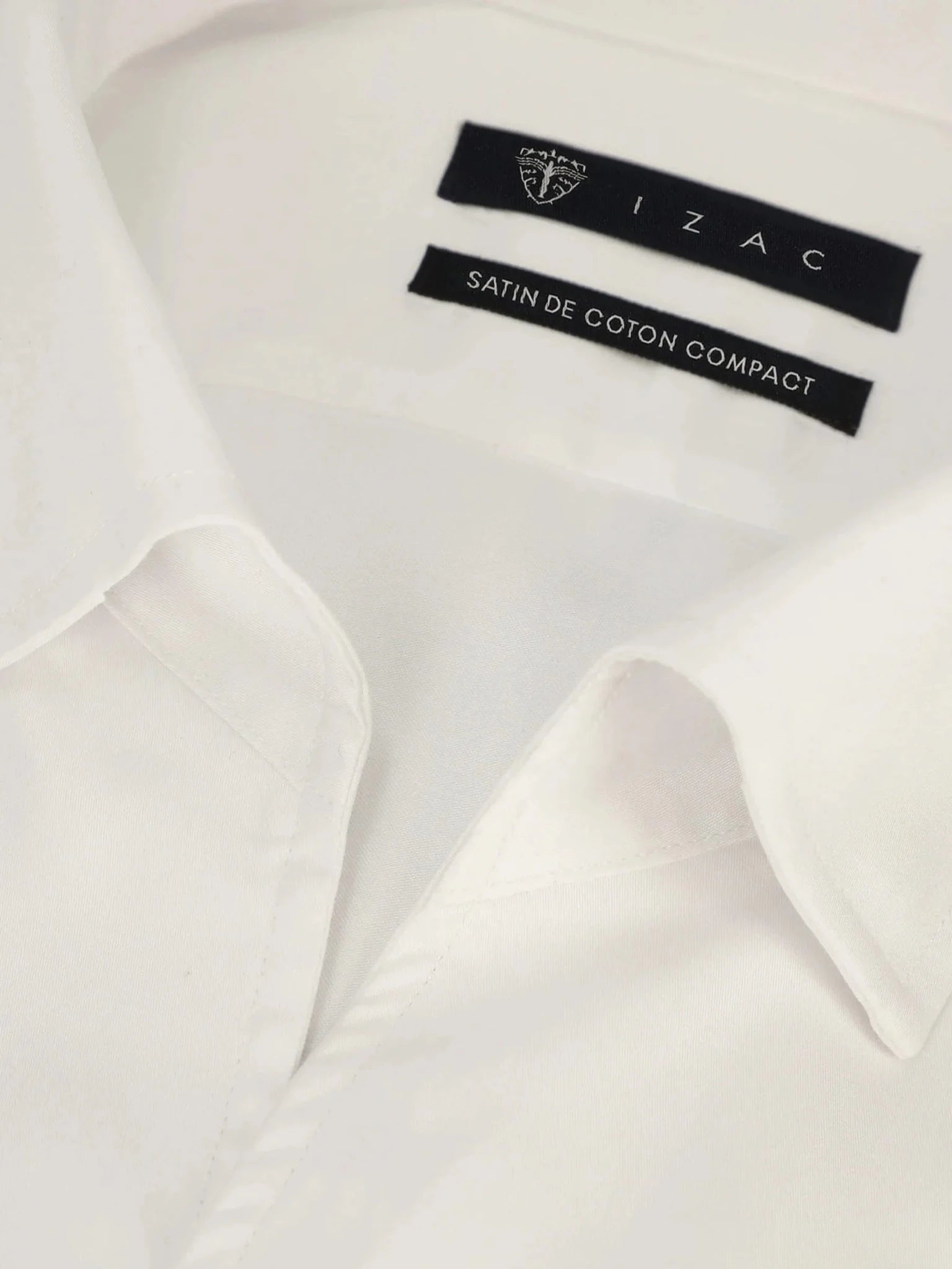 Chemise ville satin écru
