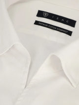 Chemise ville satin écru