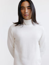 Ecru merino turtleneck sweater