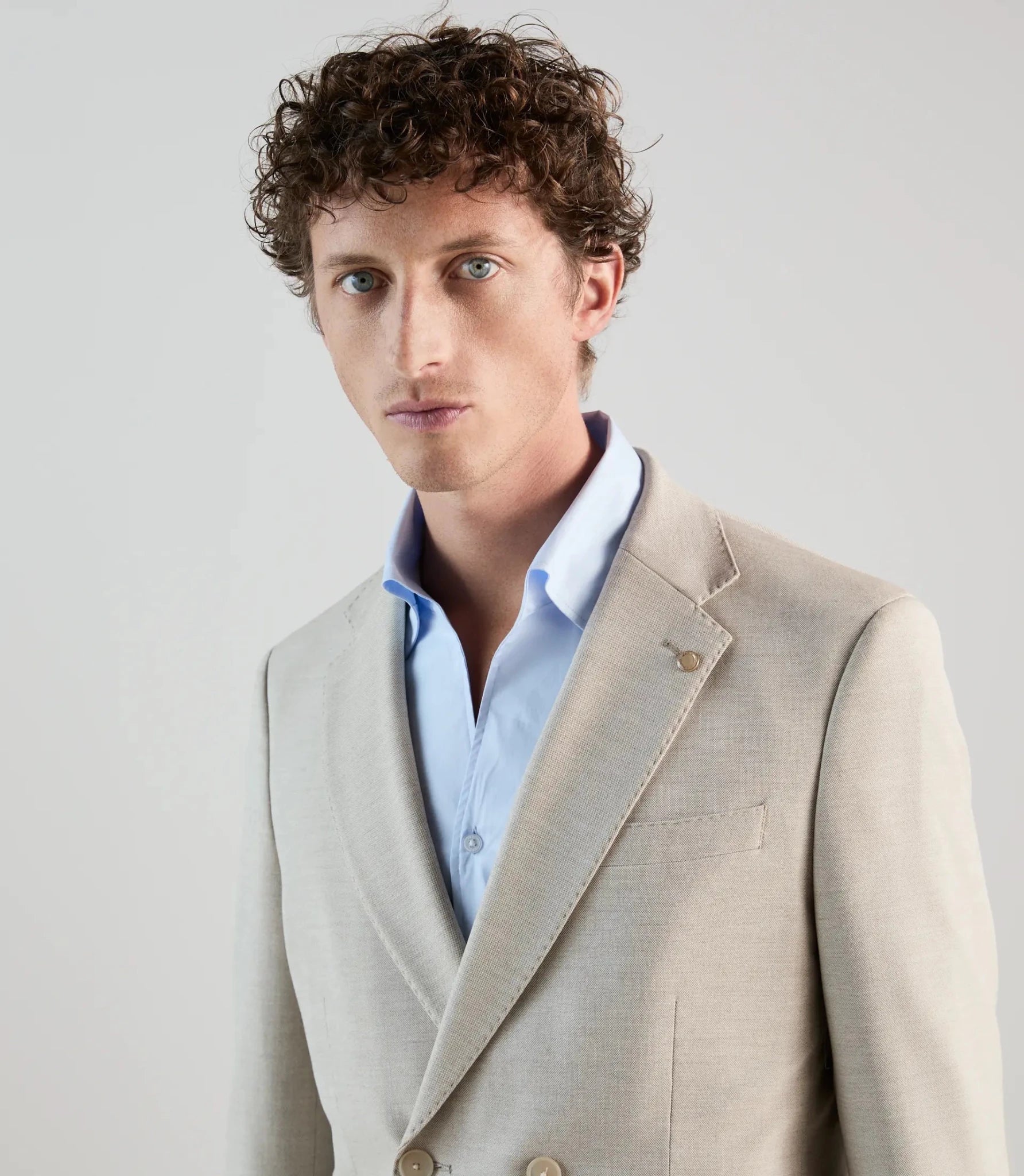 Costume croisé beige - IZAC