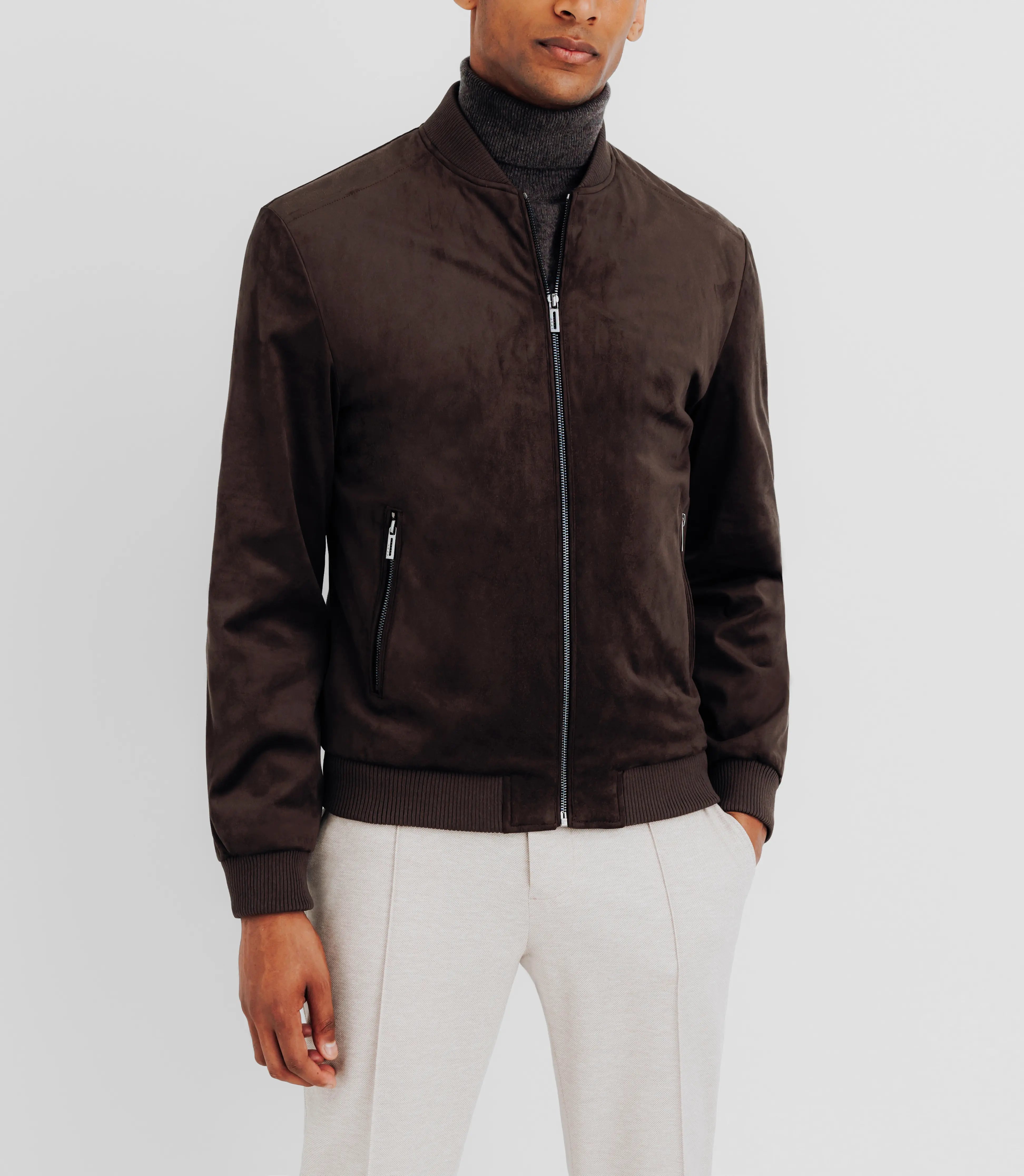 Blouson col teddy marron - IZAC