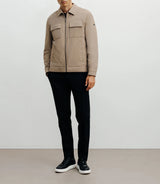 Beige shirt collar jacket