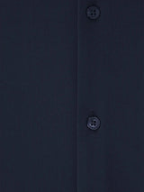 Chemise slim en maille jersey marine