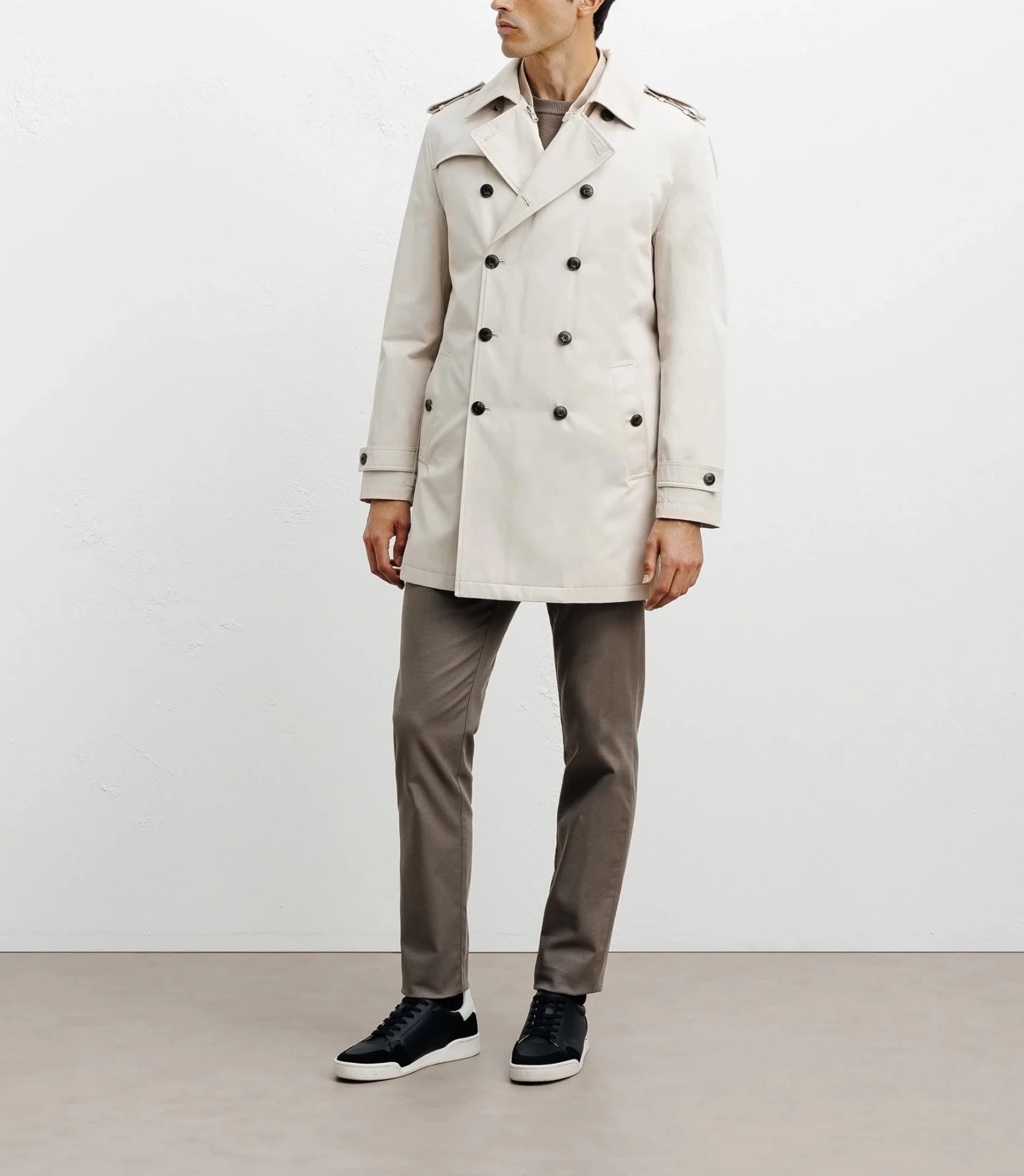 Trench croisé beige - IZAC