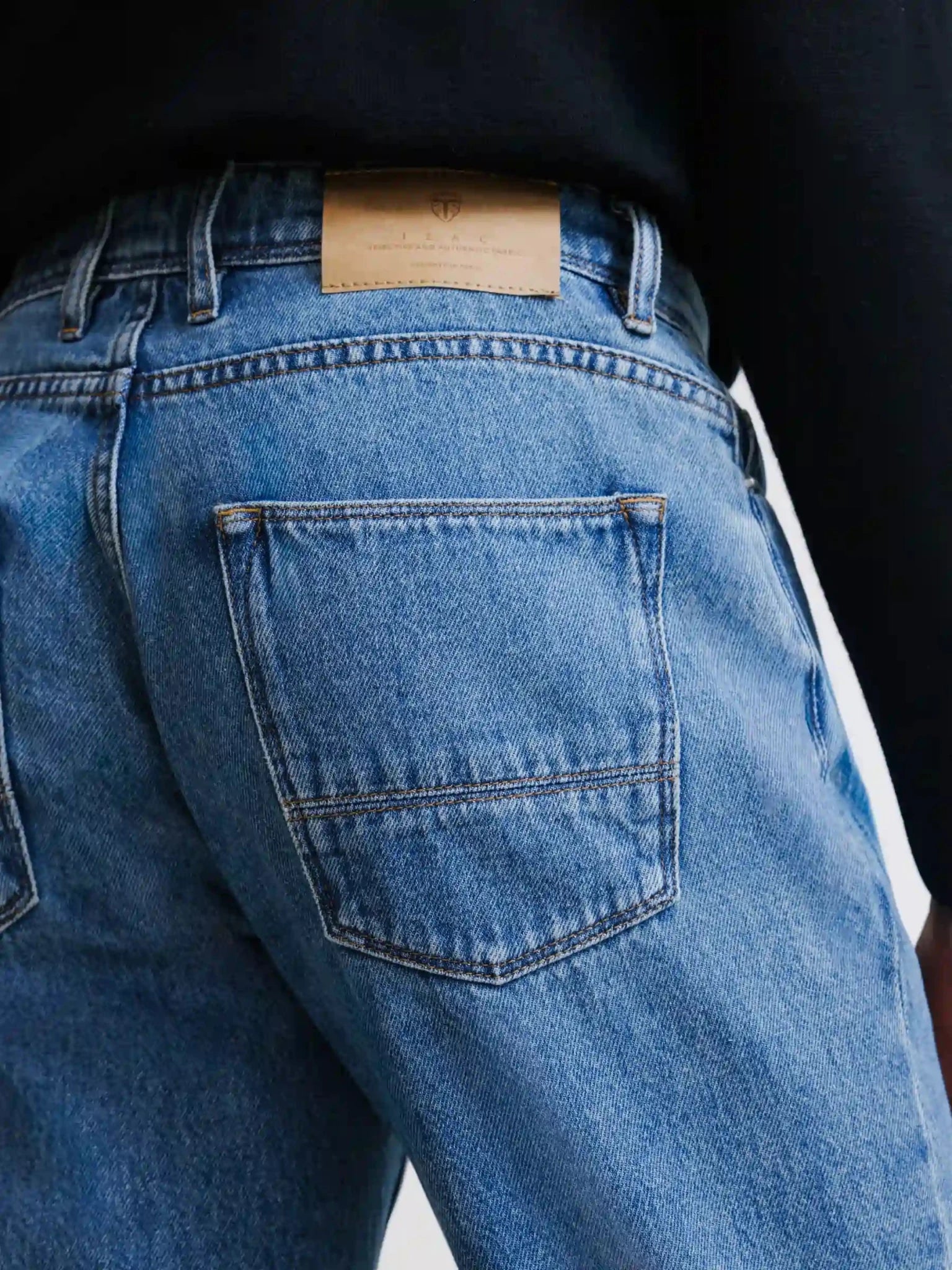 Jean 5 poches regular bleu moyen