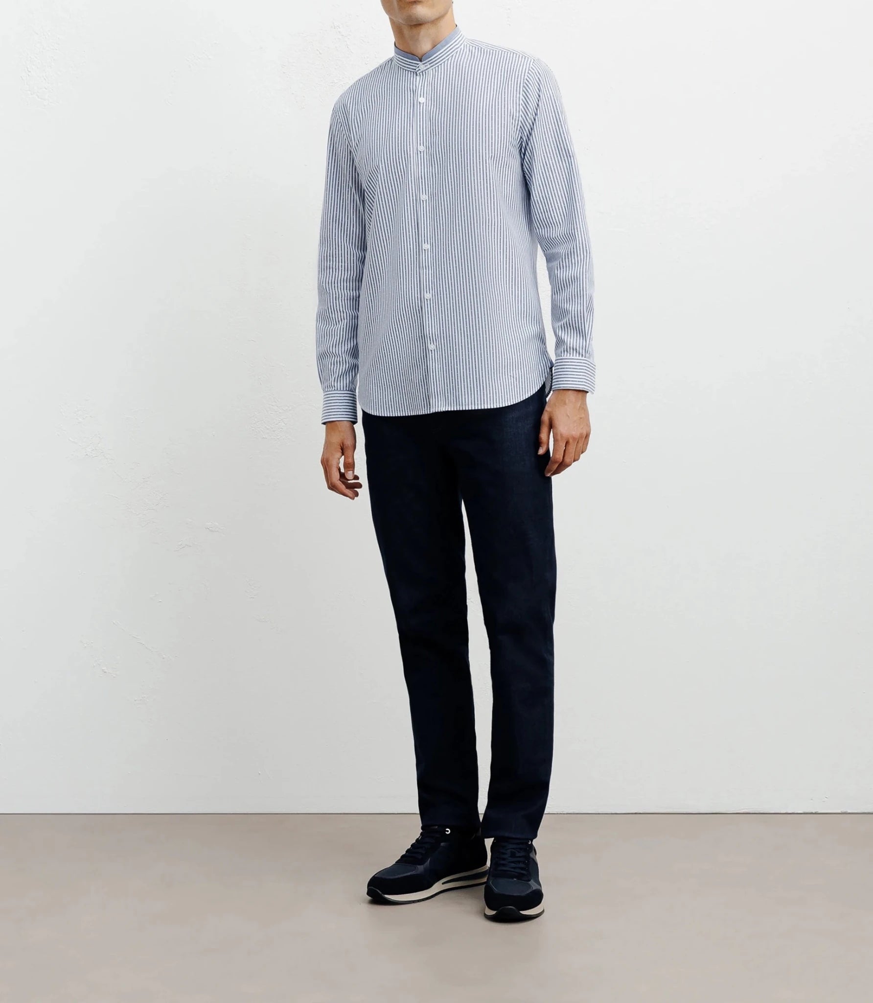 Mao collar casual shirt
