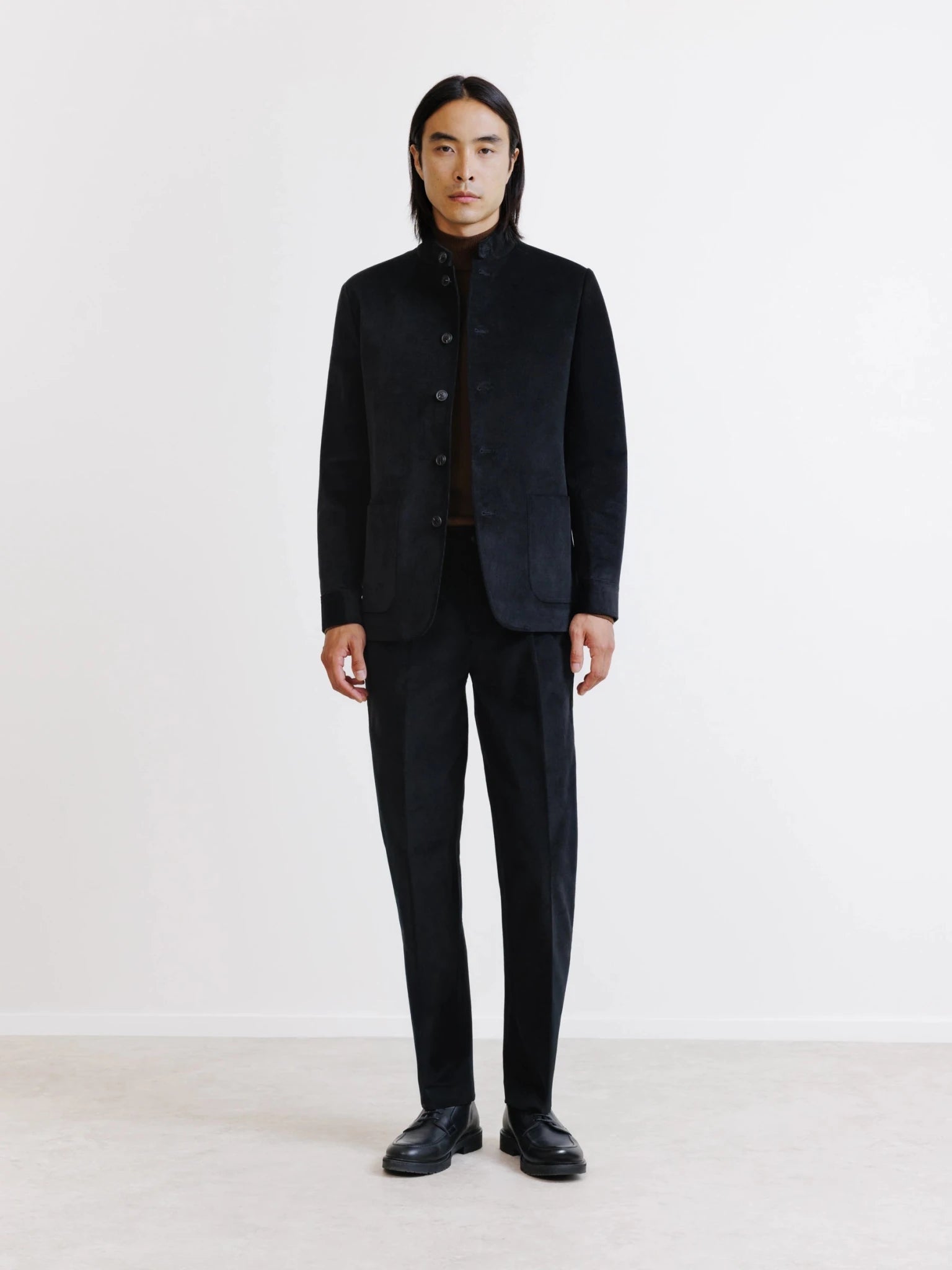 Veste col mao noire - IZAC