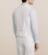 Gilet 100% lin blanc