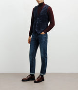 Navy corduroy city vest