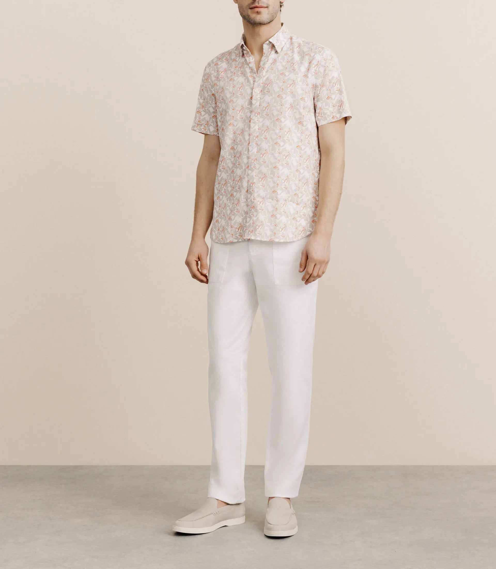 Chemise fantaisie beige - IZAC