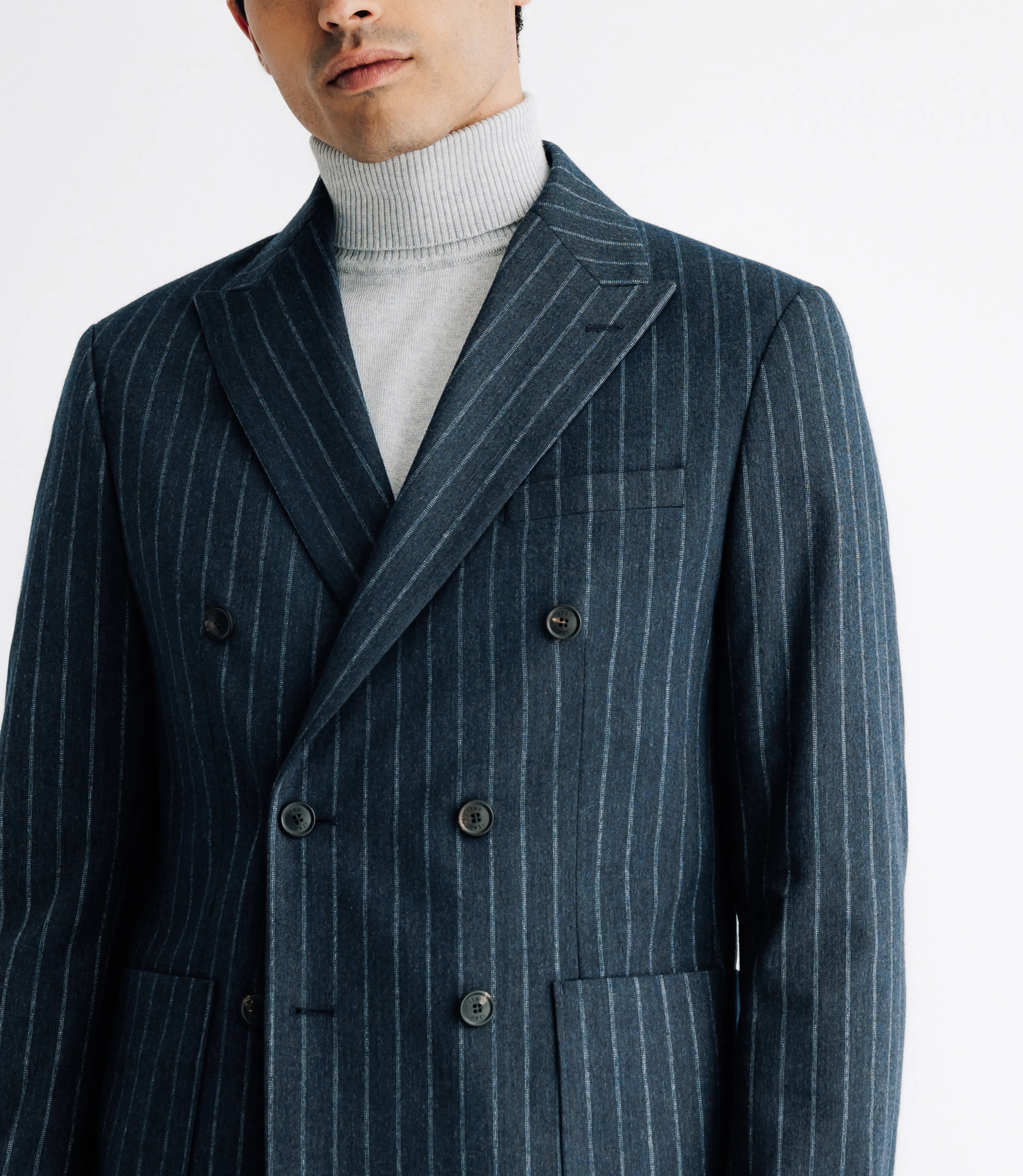 Costume croisé fantaisie bleu - IZAC