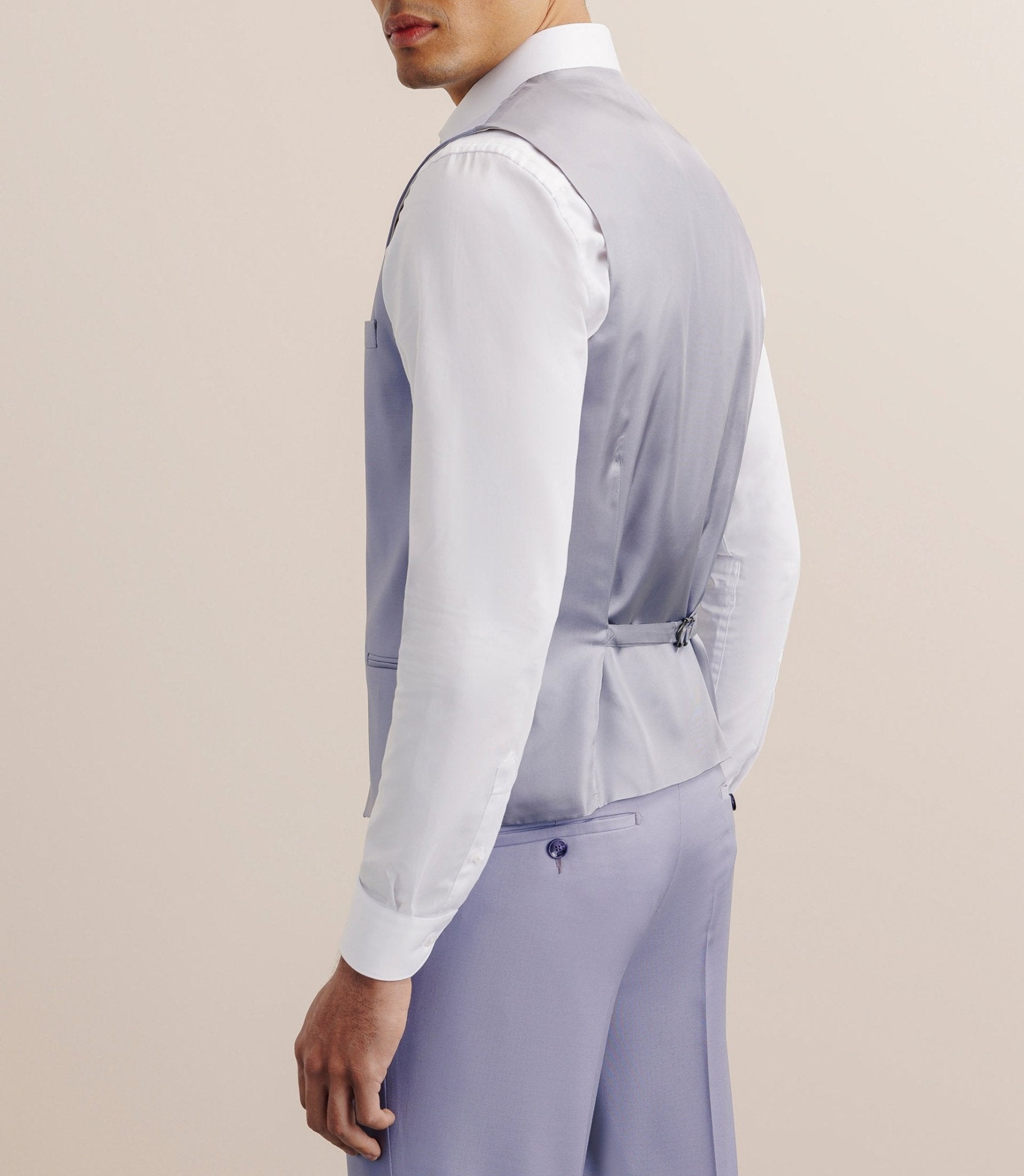 Gilet ville en laine majoritaire parme - IZAC