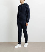 Pull à capuche en maille marine