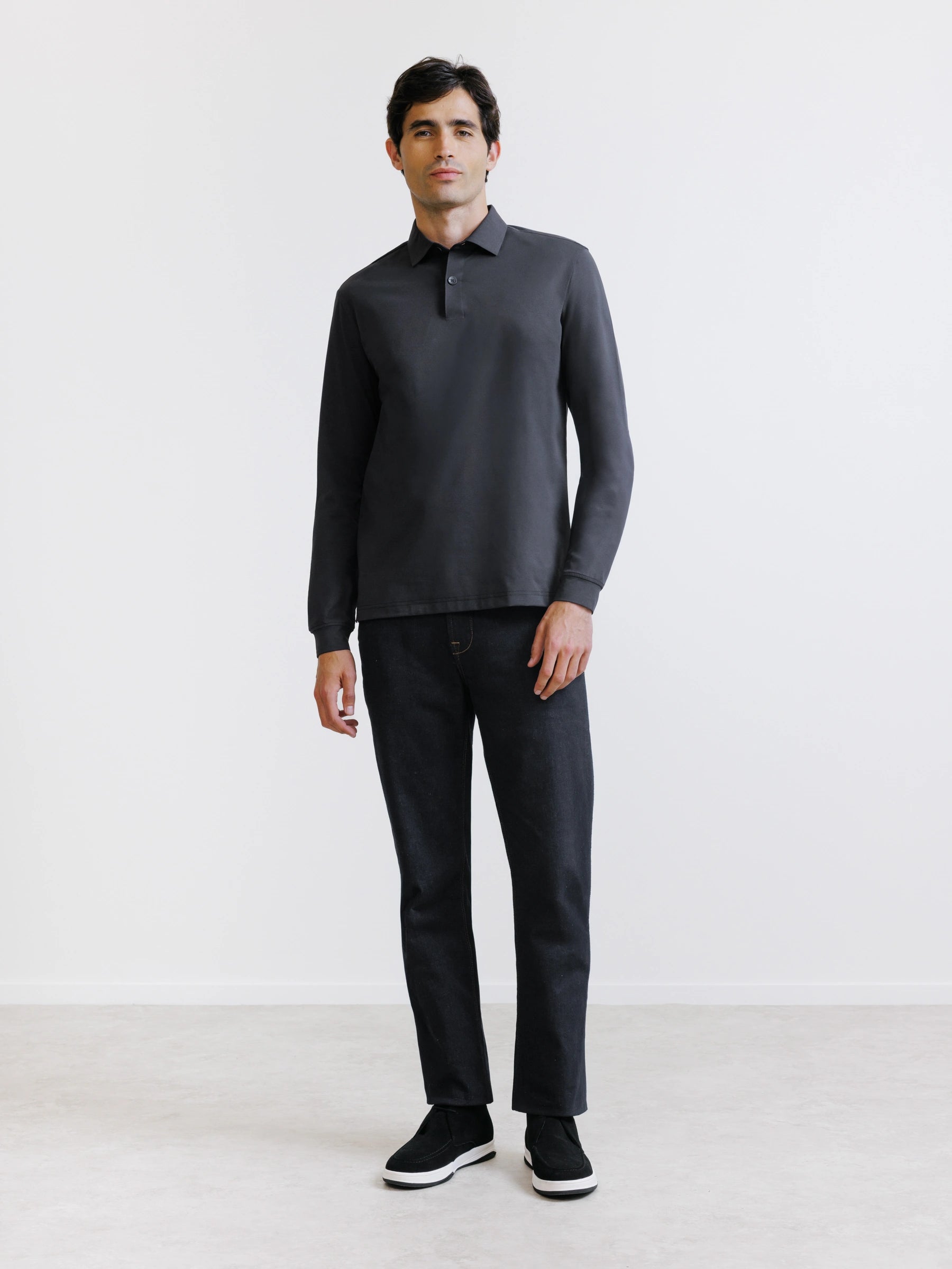 Polo non iron noir