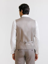 City vest in taupe majority wool