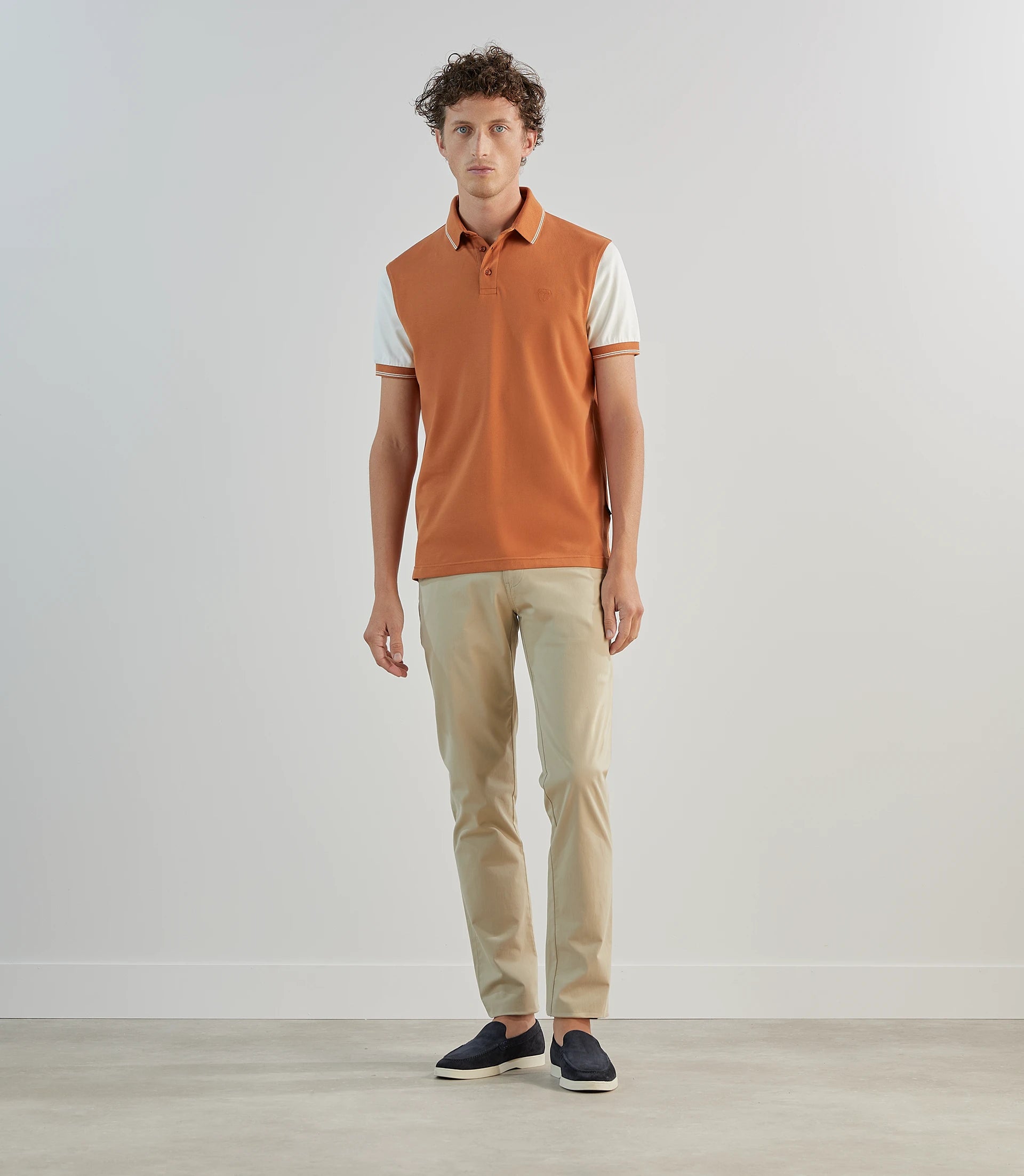 Polo piqué orange - IZAC