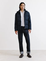 Navy short puffer jacket