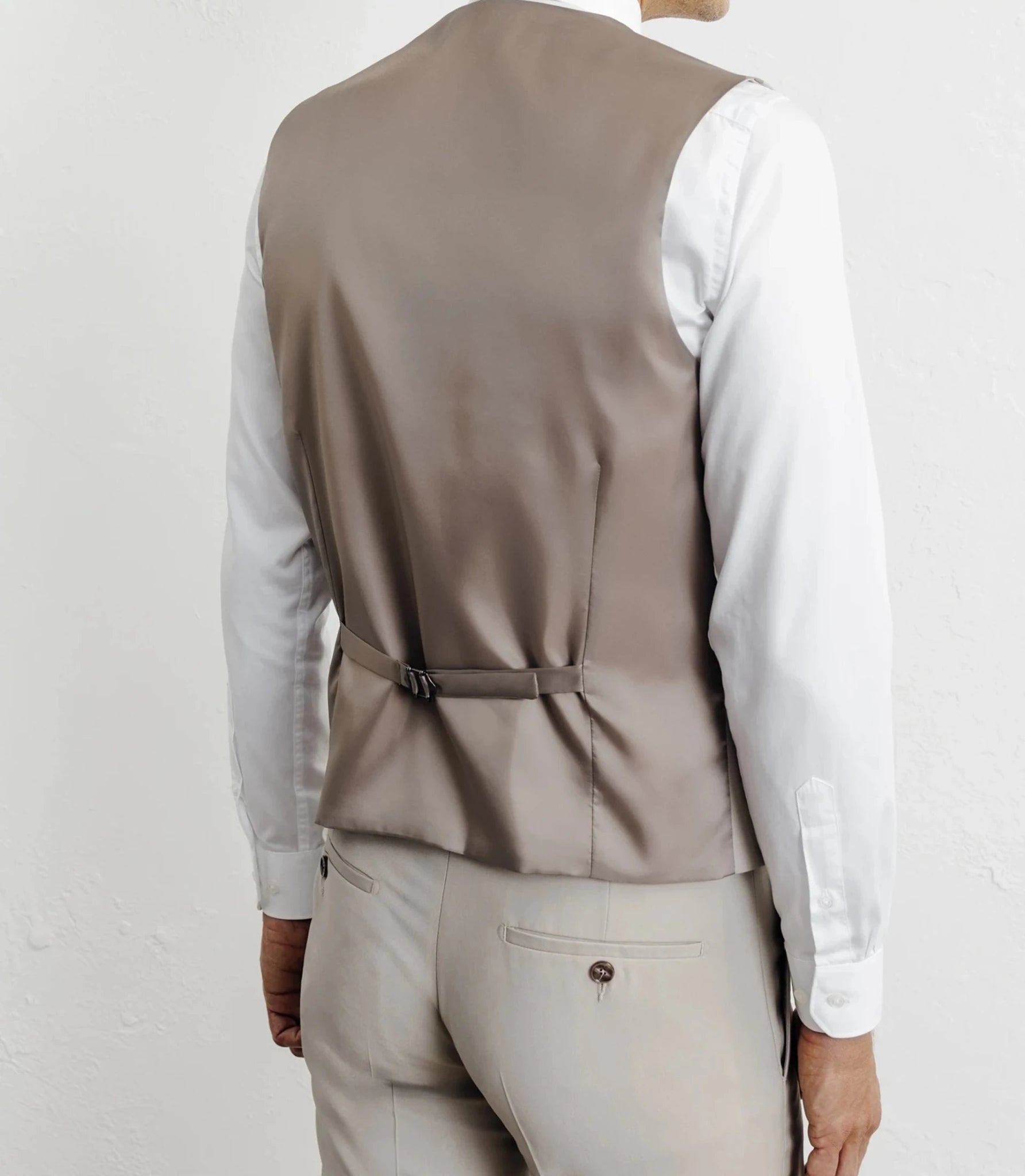 Gilet ville en laine majoritaire beige - IZAC