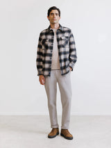 Brown checked overshirt